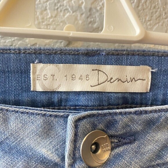 NWT Cato Est. 1946 Denim Womens Blue Light Wash Mid Rise Cropped Jeans 16 - Picture 6 of 8